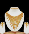 Kerala Elakathali Gold Net Choker with Earrings Brides Jewelry Collections NCKN2199