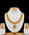 Premium Kemp Stone Gold Necklace with Earrings Wedding Jewelry Collections NCKN2201