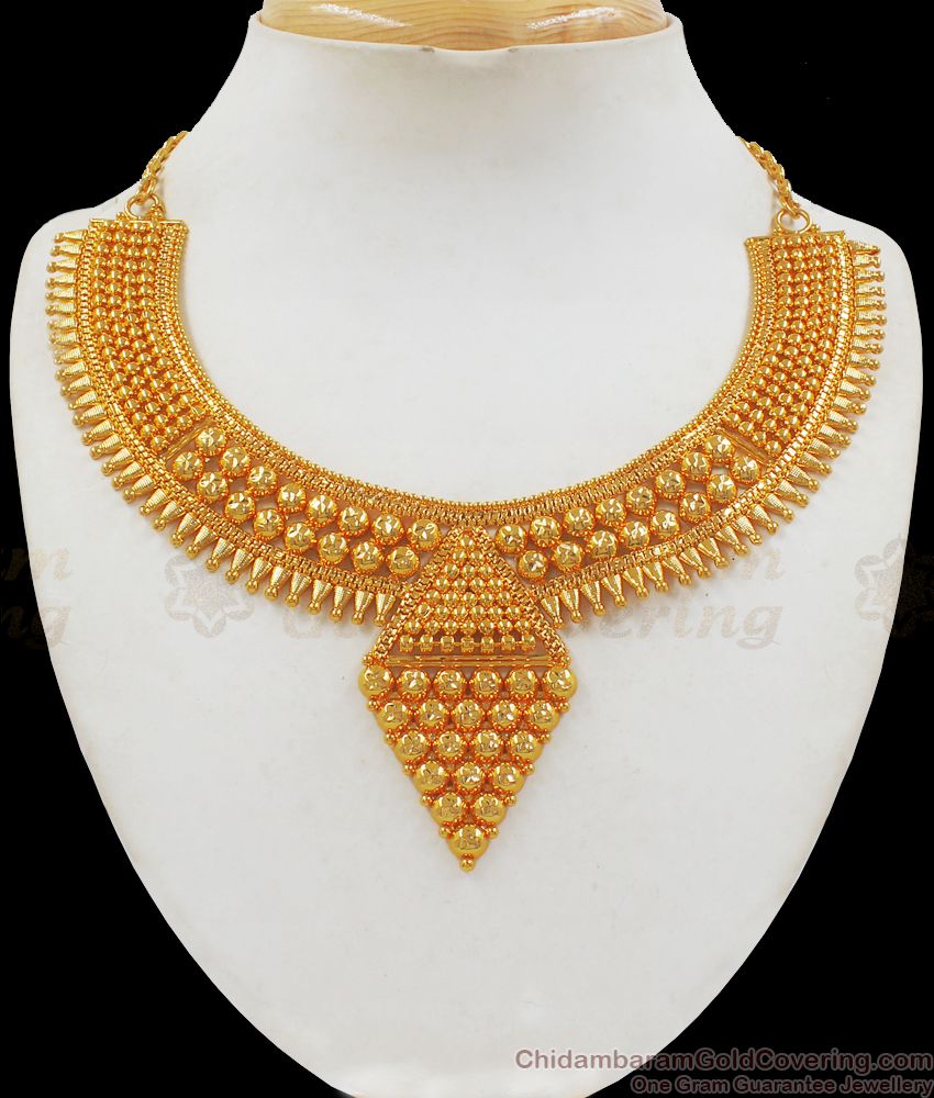 Grand Kerala Gold Necklace For Wedding Collection NCKN2204