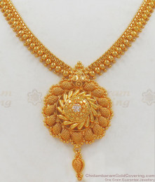 Trendy Gold Imitation Necklace From Chidambaram Gold Covering Collections NCKN2206 Trendy Gold Imitation Necklace From Chidambaram Gold Covering Collections NCKN2206