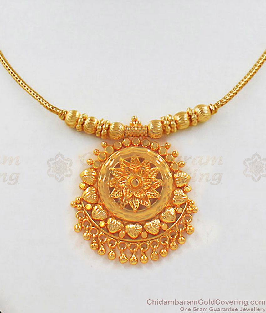 Light Weight Necklace Design One Gram Gold Jewelry Party Wear NCKN2211