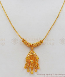 Simple Pendant Necklace One Gram Gold Type Party Wear Collections NCKN2214