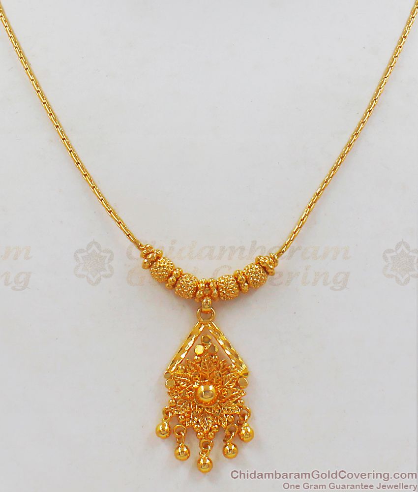 Simple Pendant Necklace One Gram Gold Type Party Wear Collections NCKN2214 Simple Pendant Necklace One Gram Gold Type Party Wear Collections NCKN2214