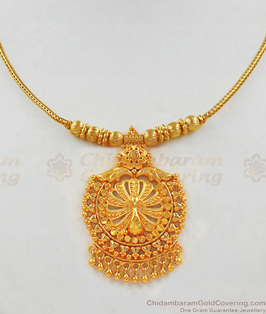 3D Peacock Dollar One Gram Gold Jewelry Bridal Wear NCKN2215