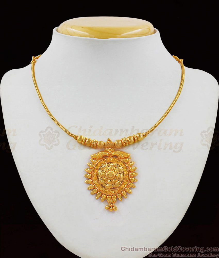 Light Weight Necklace Design One Gram Gold Jewelry Party Wear NCKN2216