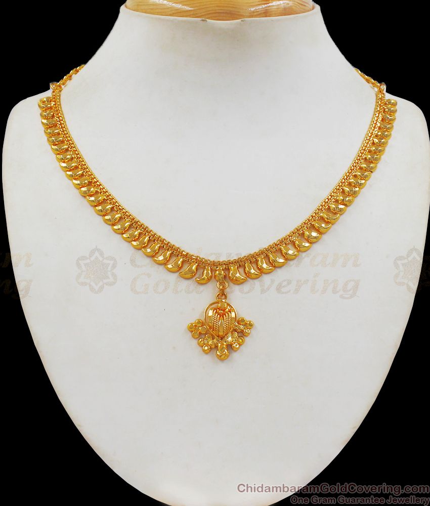  Kolkata Gold Necklace From Chidambaram Gold Covering NCKN2219