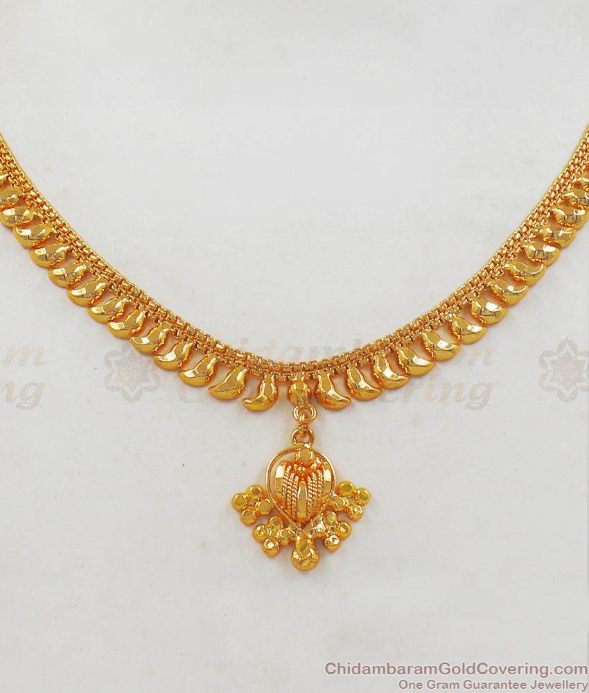  Kolkata Gold Necklace From Chidambaram Gold Covering NCKN2219