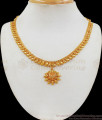 Party Wear Kolkata Gold Necklace From Chidambaram Gold Covering NCKN2220
