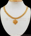 Simple Kolkata Gold Necklace From Chidambaram Gold Covering NCKN2221