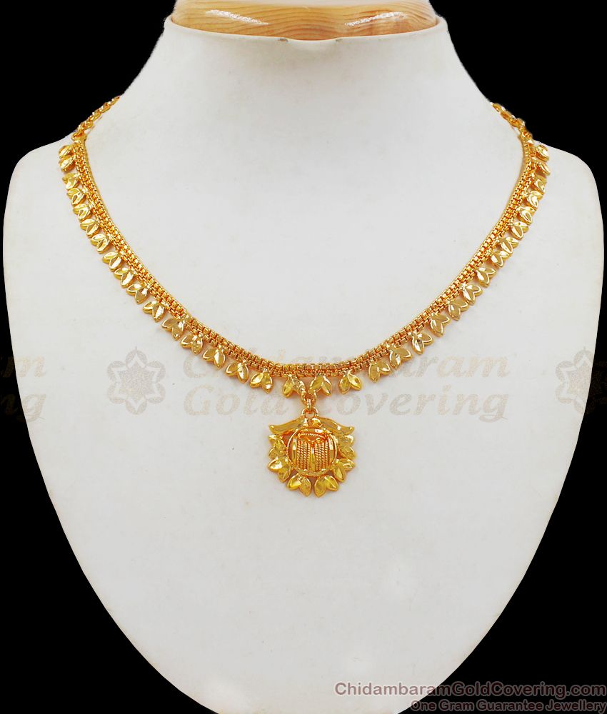 One Gram Gold Necklace From Chidambaram Gold Covering NCKN2222