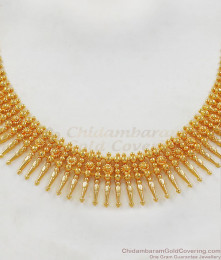 Fast Moving MullaiPoo Design Gold Necklace For Bridal Wear NCKN2224 Fast Moving MullaiPoo Design Gold Necklace For Bridal Wear NCKN2224