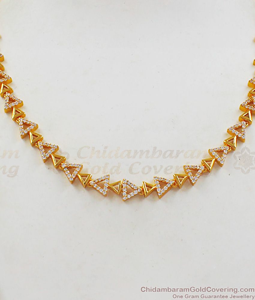 Trendy Diamond Stone Gold Necklace For Party Wear Collections NCKN2228