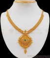 AD Green Stone Gold Necklace Designs Bridal Collections NCKN2231