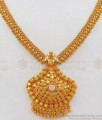 Bridal Wear Gold Necklace Designs From Chidambaram Gold Covering NCKN2233