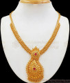 Ruby Stone  Mango Design Gold Necklace Designs Party Wear Collections NCKN2238