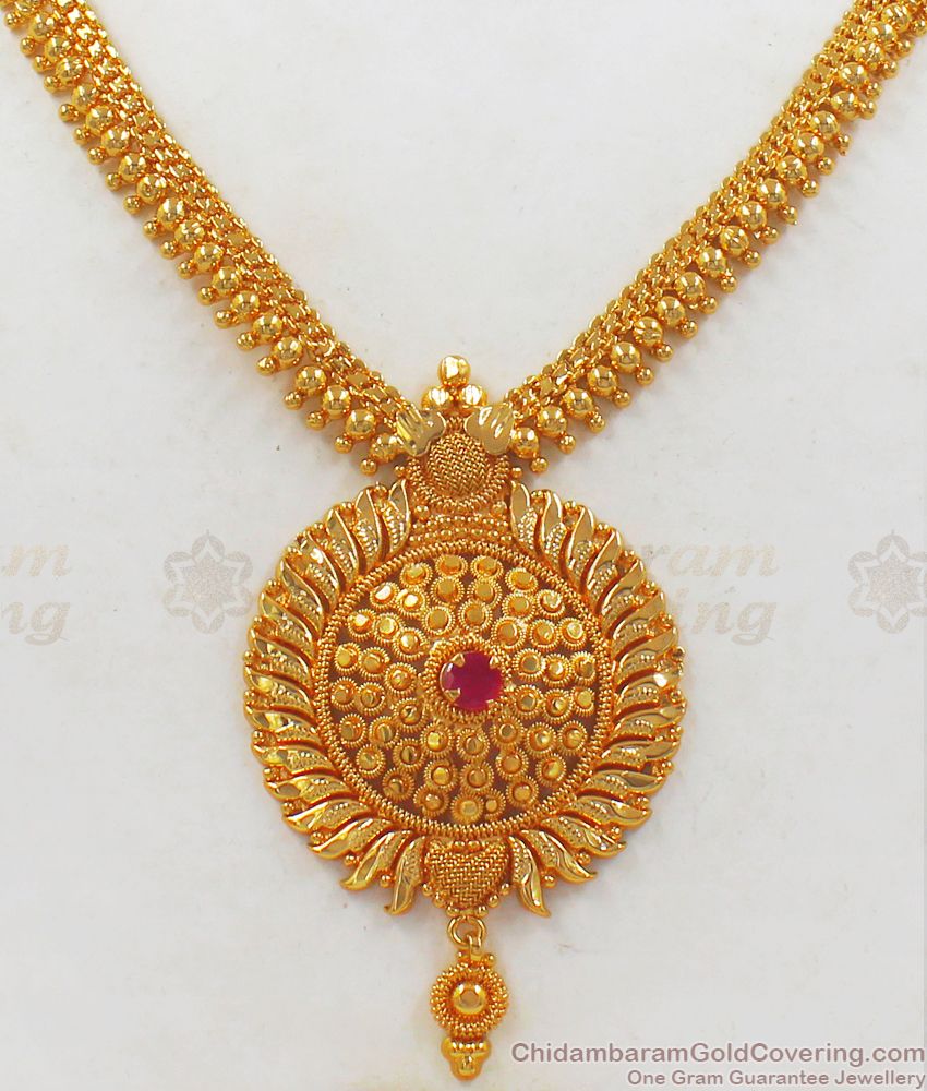 Gold Necklace Design For Home Functions And Simple Occasion NCKN2240 Gold Necklace Design For Home Functions And Simple Occasion NCKN2240