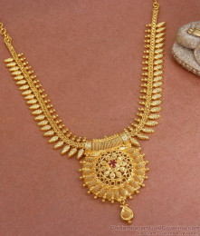 Stylish Leaf Design Gold Imitation Necklace Ruby Stone Collections NCKN2243 Stylish Leaf Design Gold Imitation Necklace Ruby Stone Collections NCKN2243