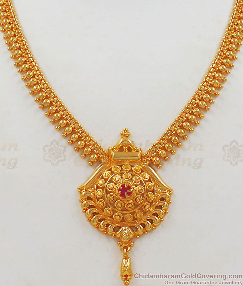 Get Your Sparkle 1 Gram Gold Necklace Designs NCKN2256