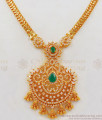 Precious Emerald Stone Gold Necklace For Function Wear NCKN2263