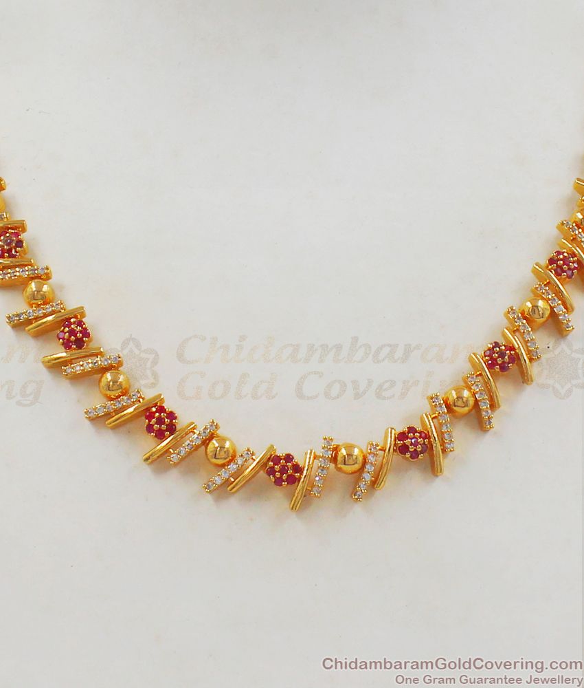 Latest Gold Plated Necklace For Ladies Party Wear NCKN2267