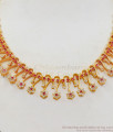 Trendy Flower Design Gold Necklace For Ladies Party Wear NCKN2269