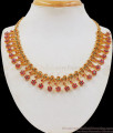 Unique Flower Design Gold Necklace For Ladies Party Wear NCKN2270