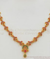 New Pattern Ruby Emerald Stone Gold Necklace Collections NCKN2272