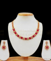 Trending Design Ruby And AD Stone Gold Necklace NCKN2276