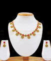 New Arrival Fancy Design Gold Necklace With Earrings Set NCKN2282