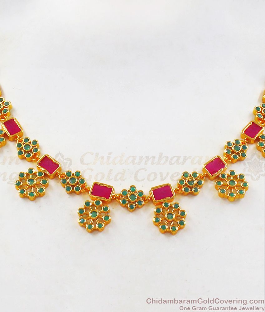 New Arrival Fancy Design Gold Necklace With Earrings Set NCKN2282