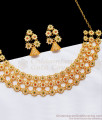 Grand Bridal Full AD Choker Type Necklace Earrings Collections NCKN2286