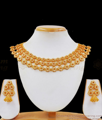 Dazzling Kerala Elakkathali Choker Necklace Bridal Design NCKN1076