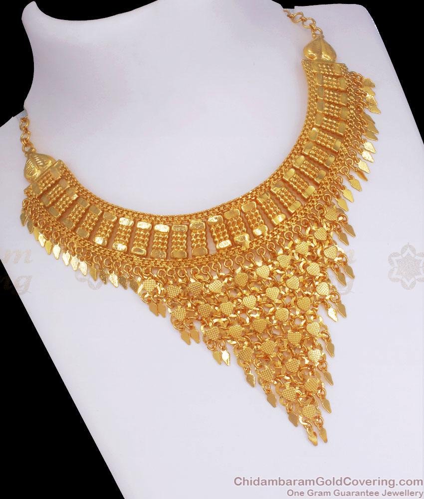 Fabulous 1 Gram Gold Necklace Bridal Choker Designs Shop Online NCKN2289