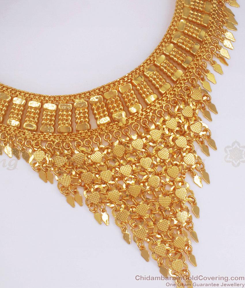 Fabulous 1 Gram Gold Necklace Bridal Choker Designs Shop Online NCKN2289