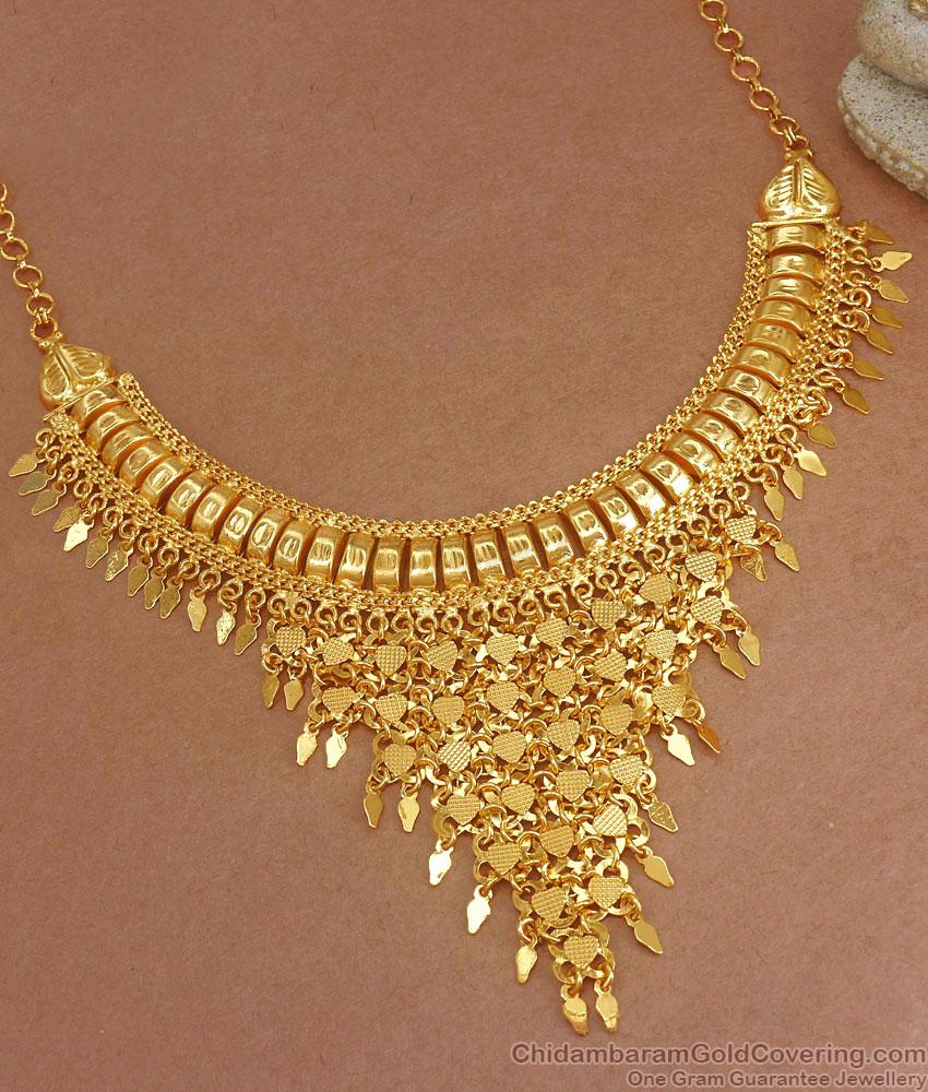 True Gold Tone Bridal Choker Necklace Forming Jewelry For Womens NCKN2290