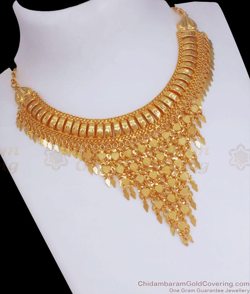 True Gold Tone Bridal Choker Necklace Forming Jewelry For Womens NCKN2290