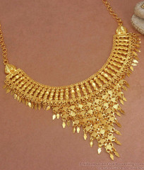 Traditional Kerala Pattern Forming Gold Necklace Elakkathali Collections NCKN2291 Traditional Kerala Pattern Forming Gold Necklace Elakkathali Collections NCKN2291