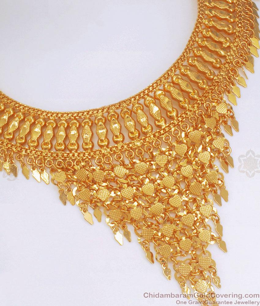 Traditional Kerala Pattern Forming Gold Necklace Elakkathali Collections NCKN2291