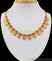 New Kasu Mala Ruby Stone Gold Necklace Collections NCKN2295