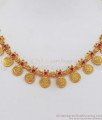 New Kasu Mala Ruby Stone Gold Necklace Collections NCKN2295