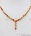 Attractive Ruby And AD Stone Gold Necklace Collections NCKN2297