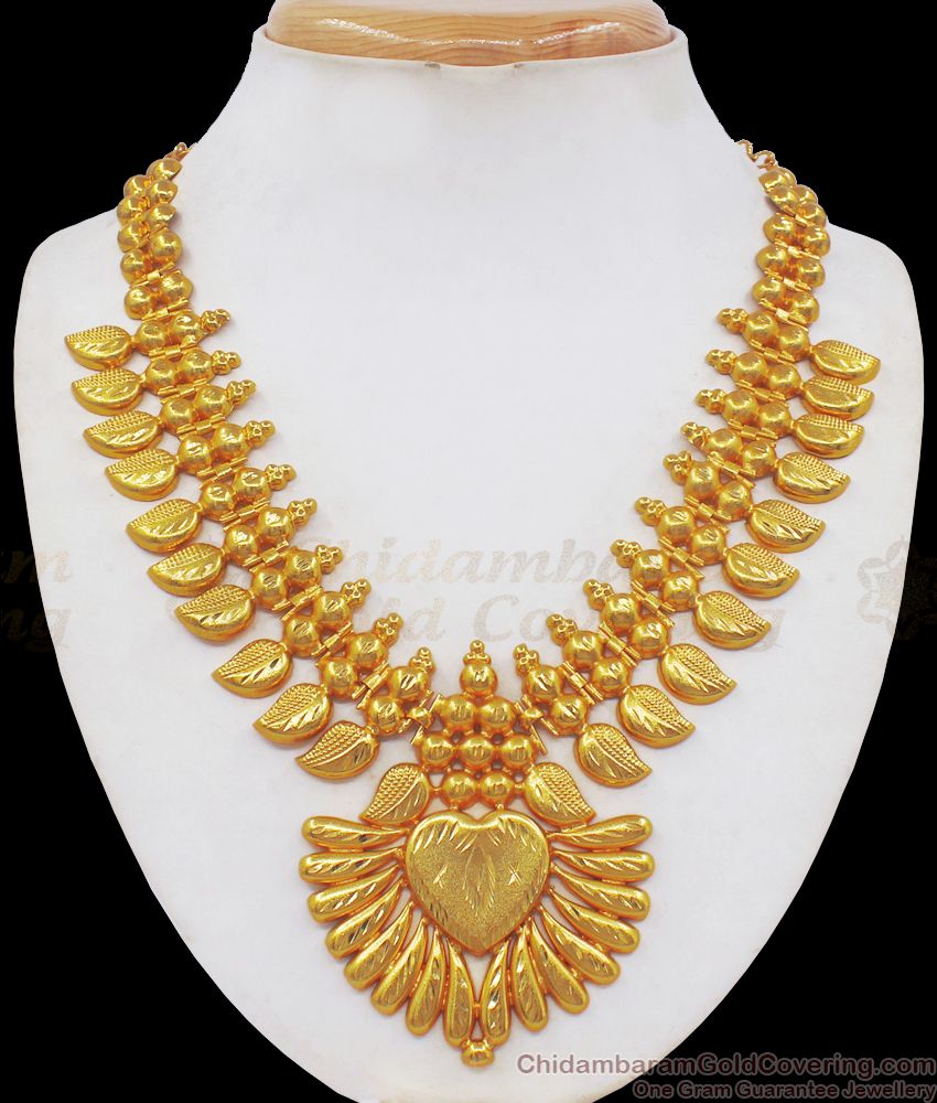 Shinning Kerala Pattern Gold Plated Necklace Collections NCKN2300