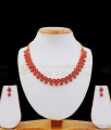 Fully Ruby Stone Party Wear Gold Necklace Earrings Combo NCKN2317