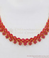 Fully Ruby Stone Party Wear Gold Necklace Earrings Combo NCKN2317