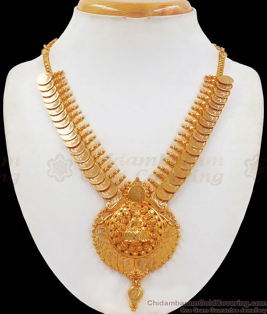 Traditional Wear Lakshmi Model One Gram Gold Necklace NCKN2328 Traditional Wear Lakshmi Model One Gram Gold Necklace NCKN2328