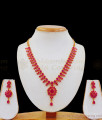 Fashion Full Ruby Stone Gold Necklace Party Wear NCKN2340