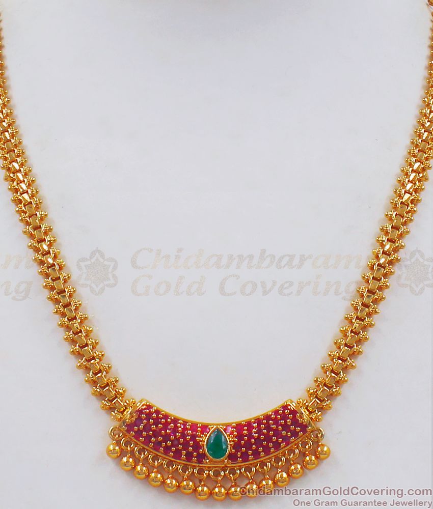 Close Neck Multi Stone Gold Necklace Design Shop Online NCKN2341