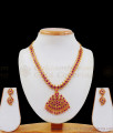 Impon Attiigai With Earrings Bridal Wear Gold Necklace Ruby Stone Shop Online NCKN2344