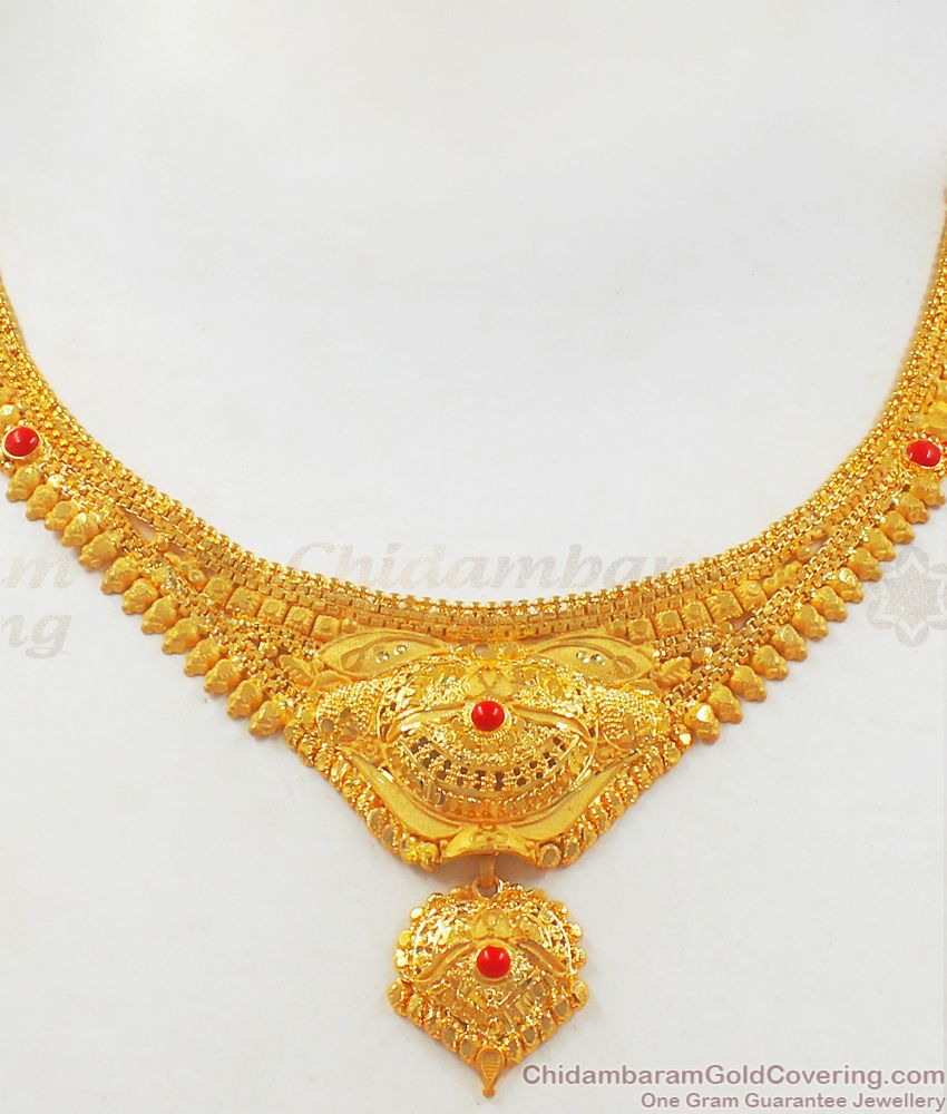 Gorgeous Gold Forming Pavala Stone Necklace Party Wear NCKN2347