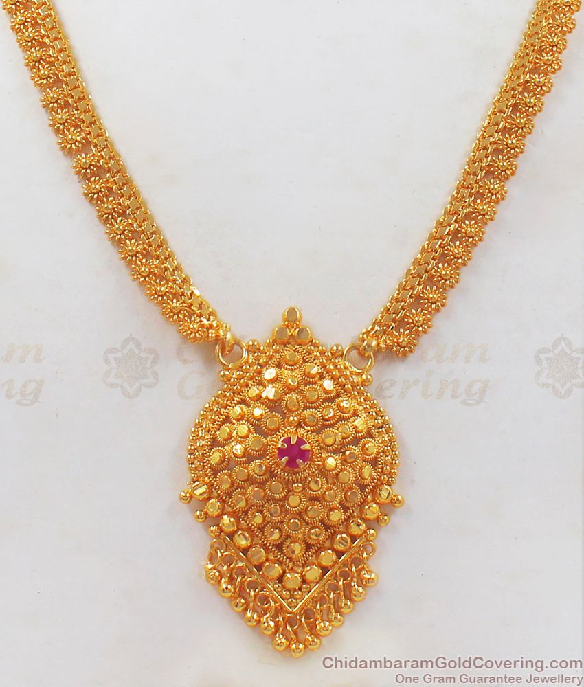 Multi Mini Flower Design Gold Necklace Daily Wear NCKN2350